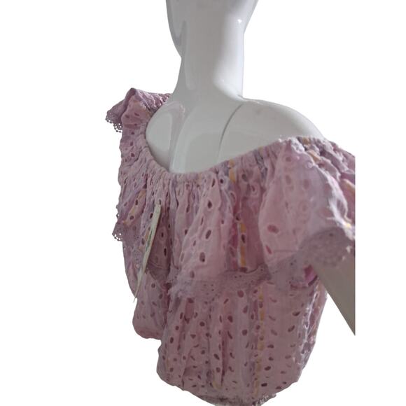 Barok Paris Women's XL Whimsical Fairycore  Eyelet Lace  Crochet Romantic Top - Picture 10 of 15